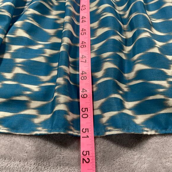 Diarrablu Gnoor Dress 2XL Blue Ikat Geometric Flowy Resort Maxi Vacation Flounce - Picture 10 of 11